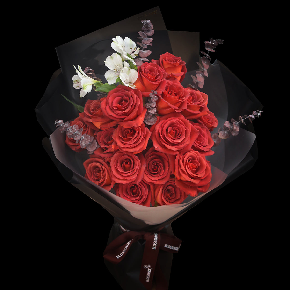 19枝 磚紅玫瑰花束|19 Brick Red Rose Bouquet(19 Amaretto)