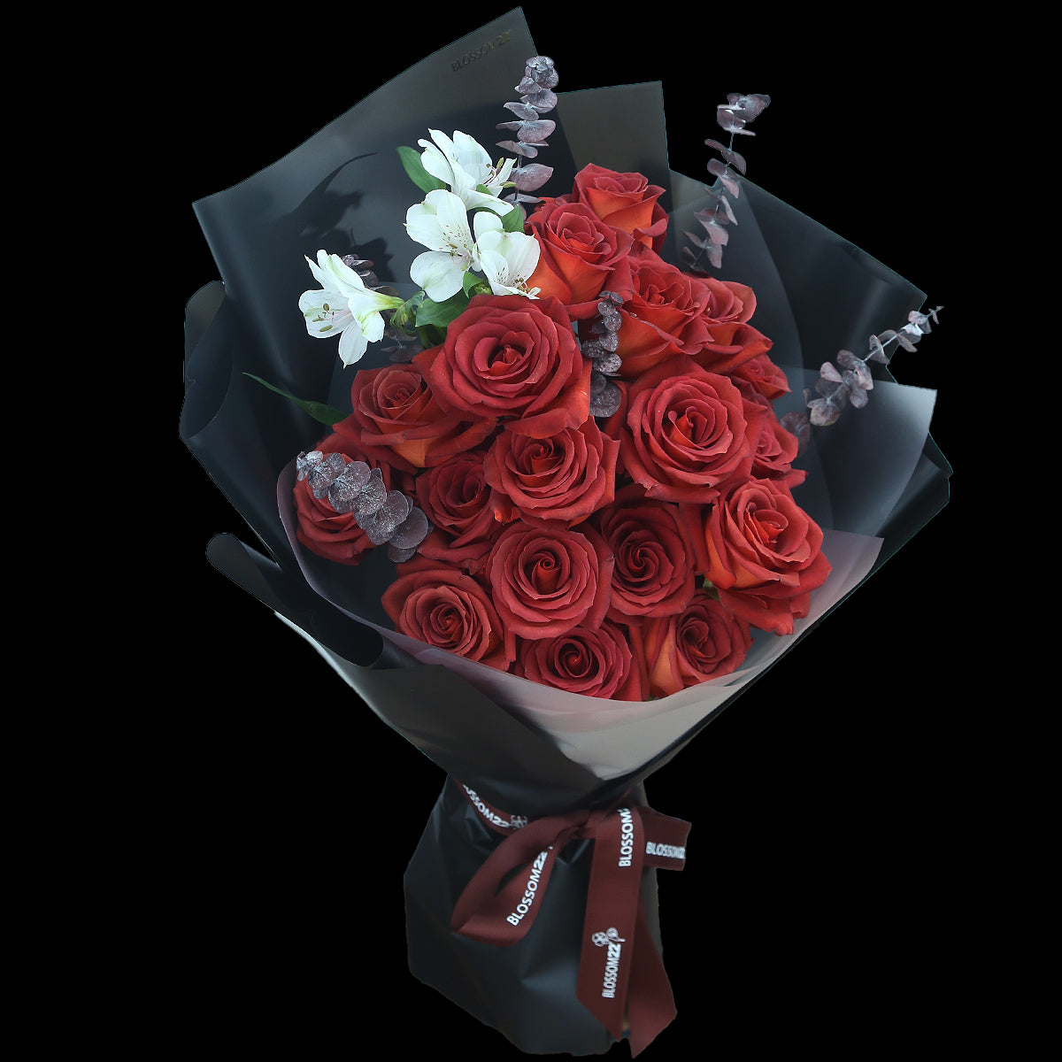 19枝 磚紅玫瑰花束|19 Brick Red Rose Bouquet(19 Amaretto)
