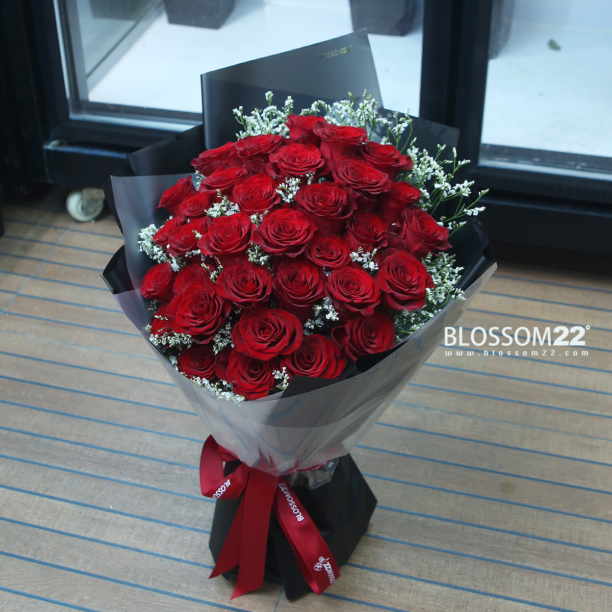 33枝 紅玫瑰花束|33 Red Roses Bouquet (Luxury Wrap)