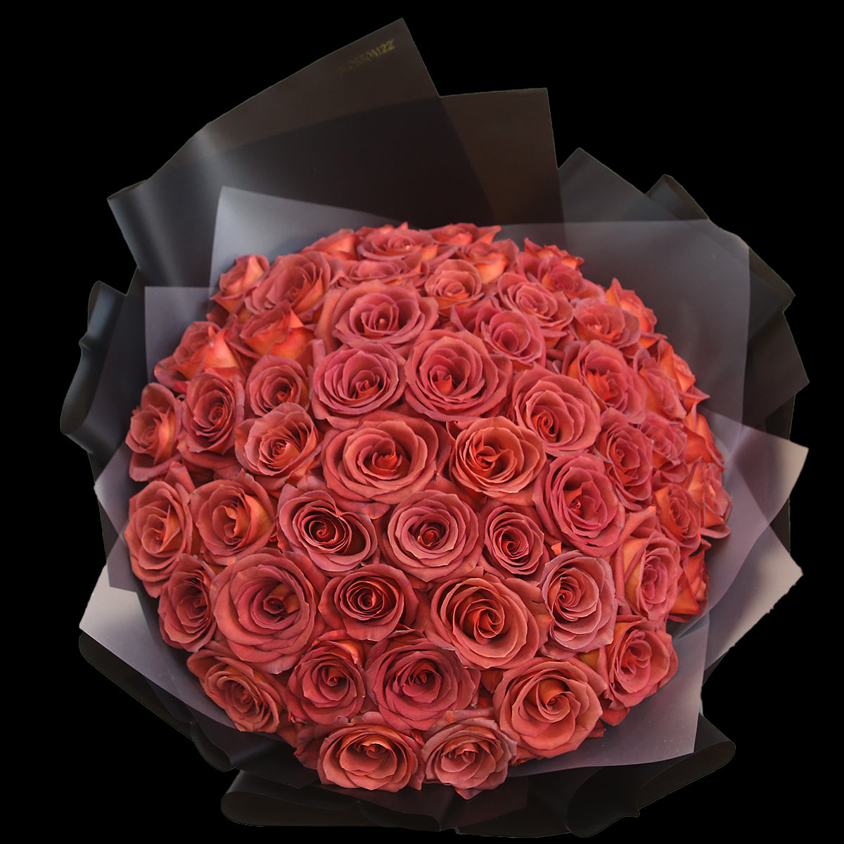 52枝 磚紅玫瑰花束|52 Brick Red  Rose Bouquet (52 Amaretto)