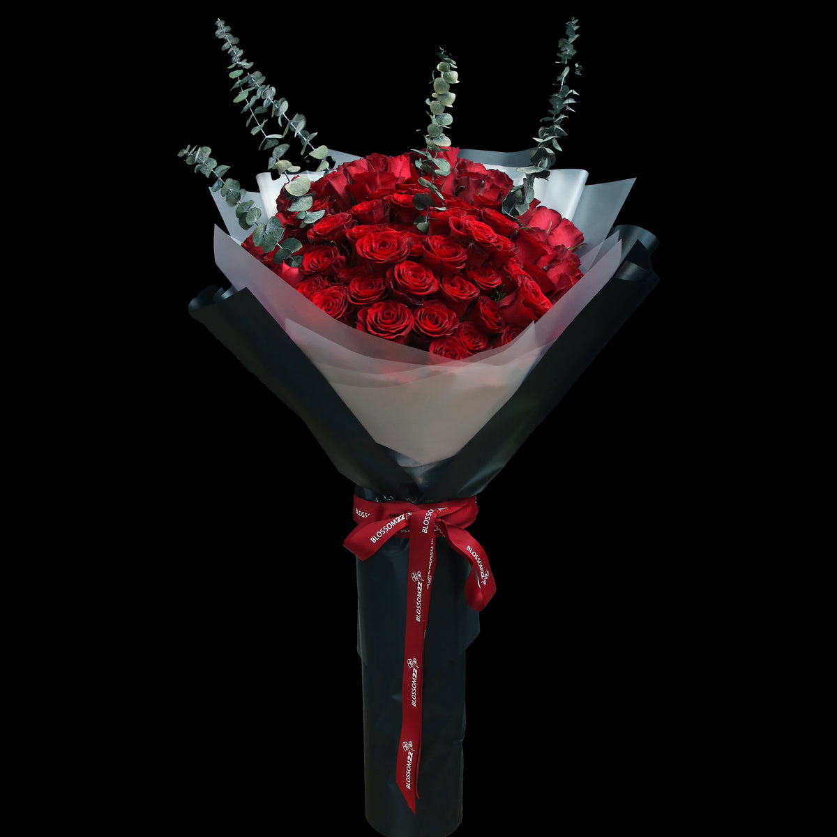 99枝 特高紅玫瑰求婚花束 |99 Red Roses Bouquet (Black Tie Style)|情人節花