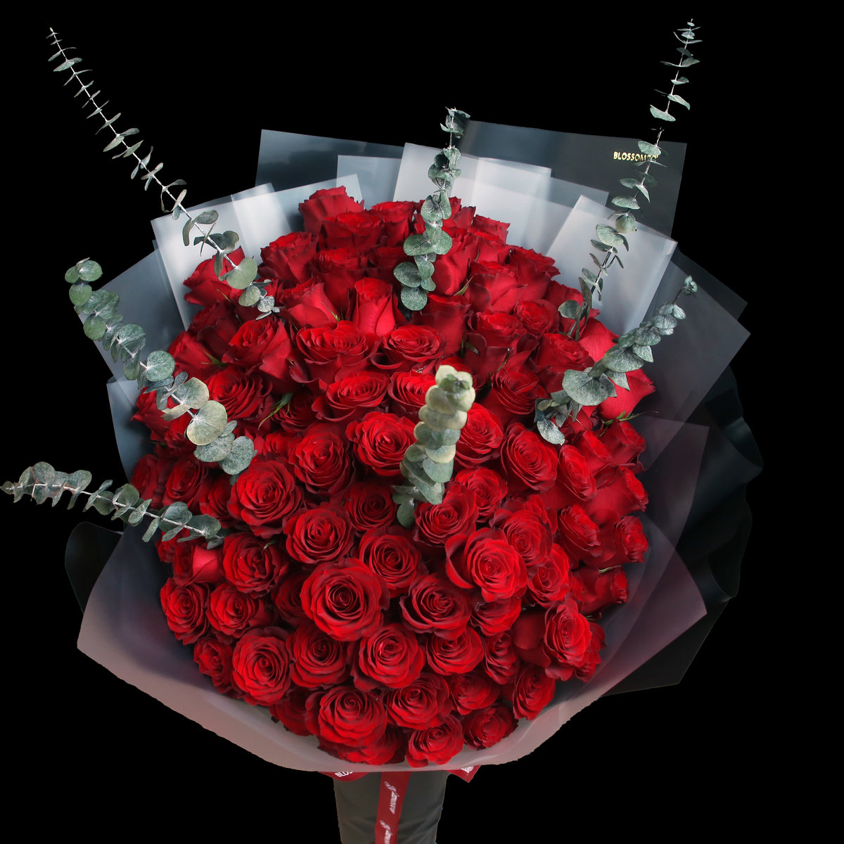 99枝 特高紅玫瑰求婚花束 |99 Red Roses Bouquet (Black Tie Style)|情人節花