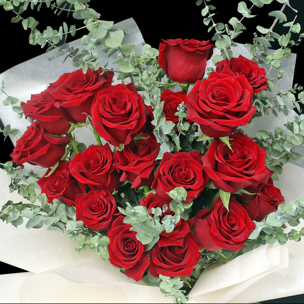 19枝 頂級美國紅玫瑰｜19 American Red Roses(Explorer) fresh bouquet 鮮花束 BLOSSOM22