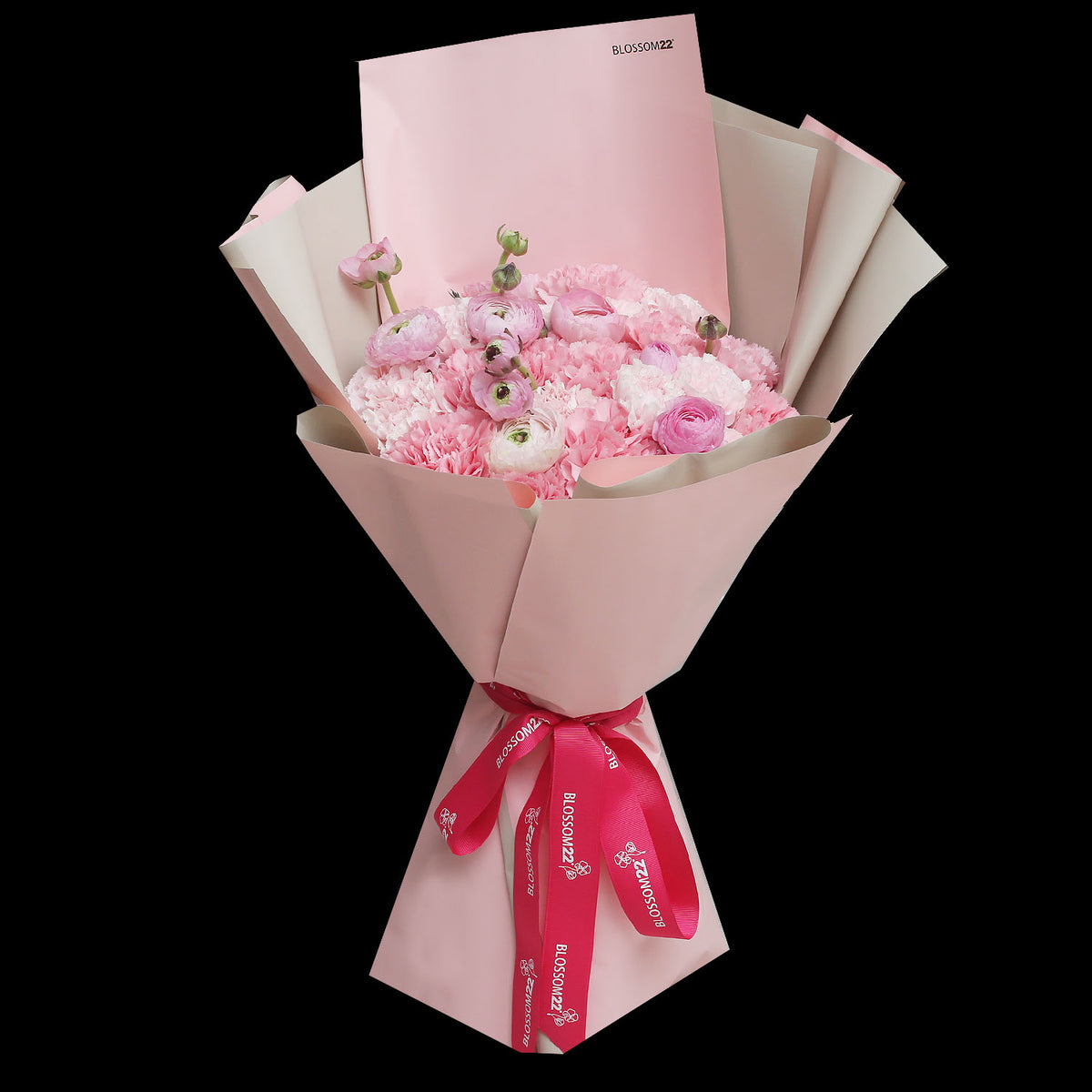 深淺色康乃韾洋牡丹花束|Mixed Pink & Ranunculus (SauKuen)母親節花 fresh bouquet 鮮花束 BLOSSOM22