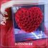 XXL 3D Heart Preserved Rose ｜巨型立體鏡面玫瑰之心保鮮花盒 - Red  Blossom22hk