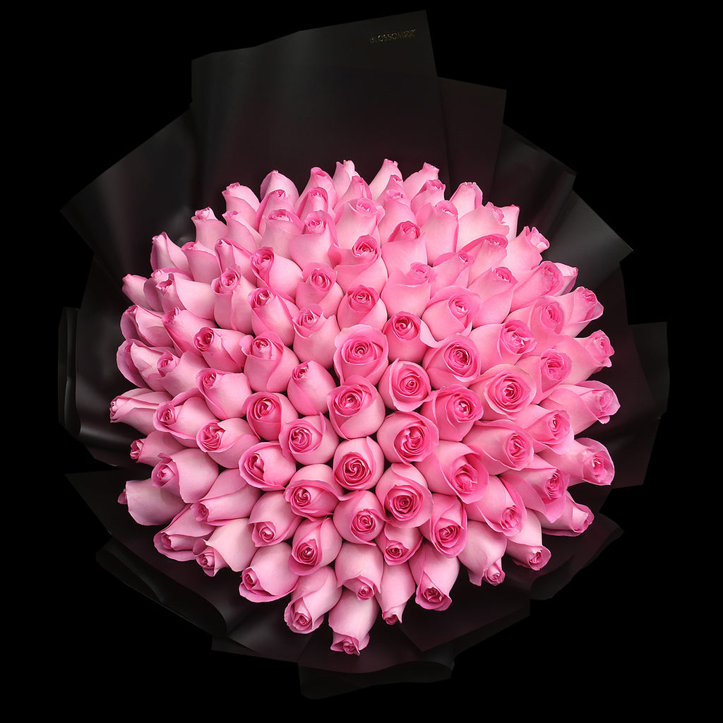 99枝 粉玫瑰求婚花束｜99 Pink Roses Bouquet (Signature Style)｜情人節花