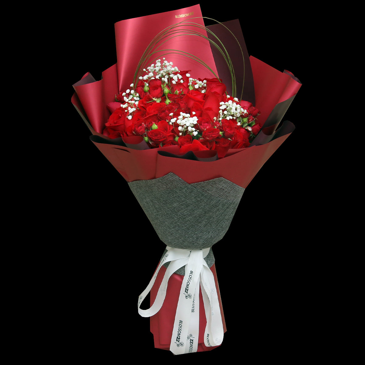52枝 紅玫及多頭玫瑰求婚花束|52 Red and Mini Roses Bouquet (Fire Red) 花束 bouquet 鮮花束 Blossom22°