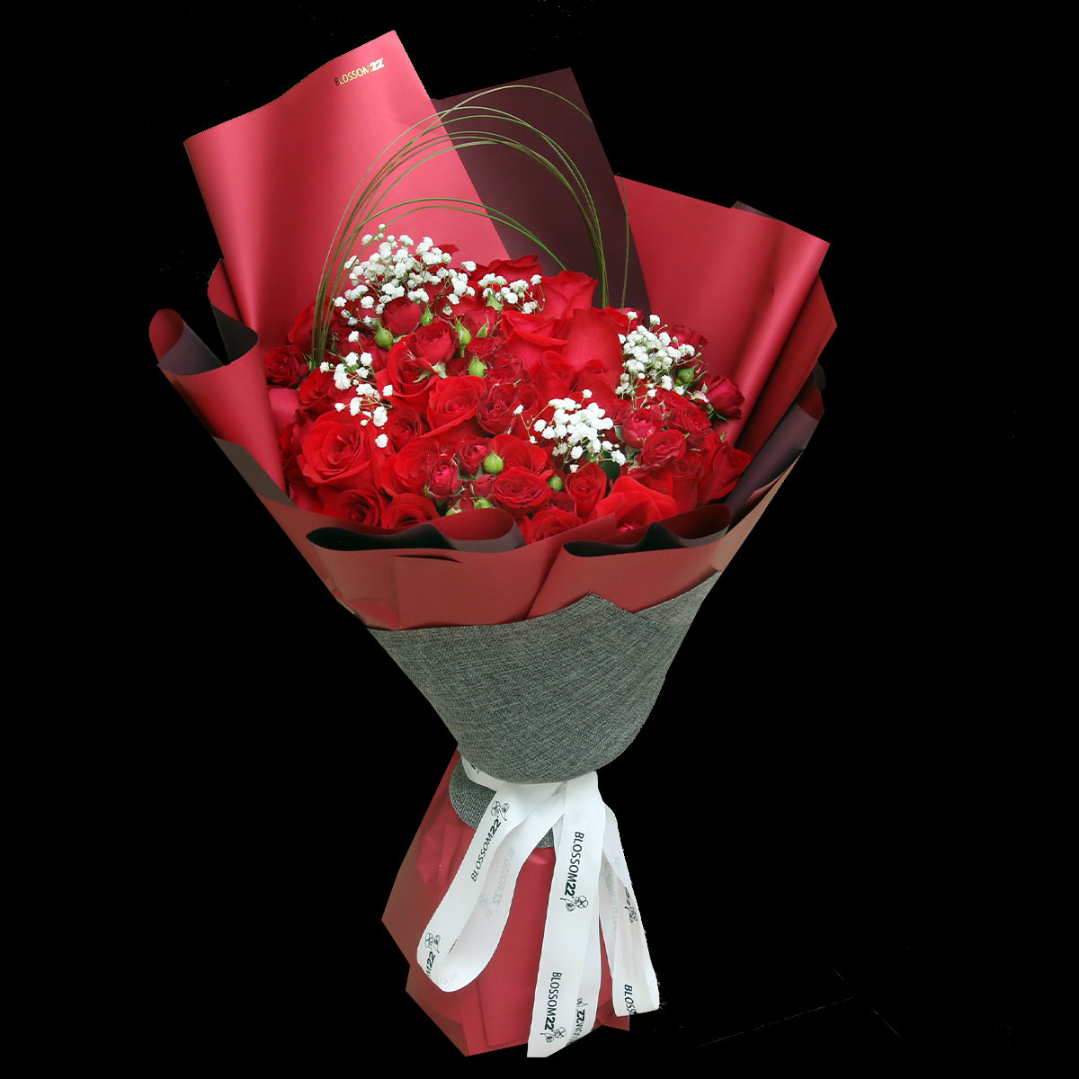 52枝 紅玫及多頭玫瑰求婚花束|52 Red and Mini Roses Bouquet (Fire Red) 花束 bouquet 鮮花束 Blossom22°