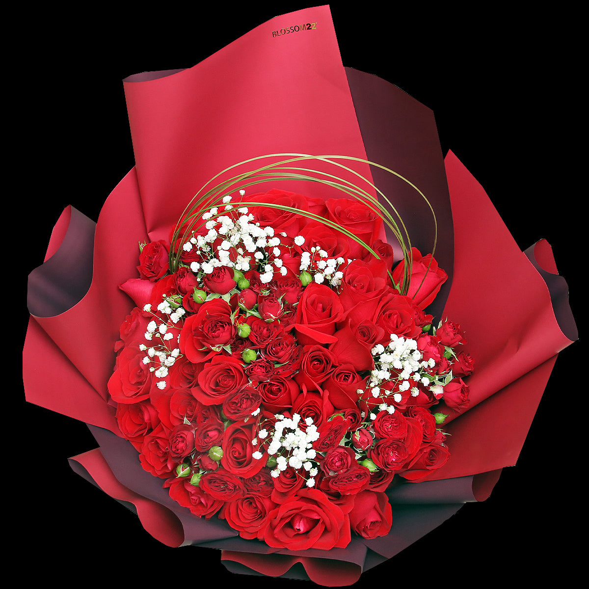 52枝 紅玫及多頭玫瑰求婚花束|52 Red and Mini Roses Bouquet (Fire Red) 花束 bouquet 鮮花束 Blossom22°