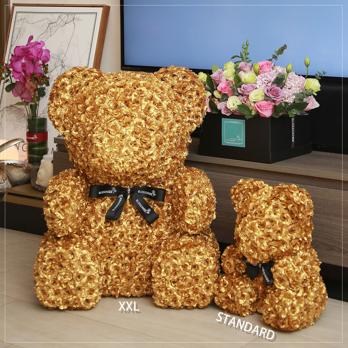 天藍色玫瑰熊|Sky Blue Rose Bear Other Products Blossom22hk