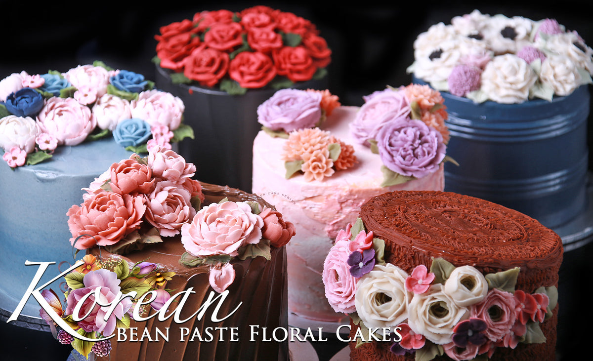 Bean Paste Floral Cakes