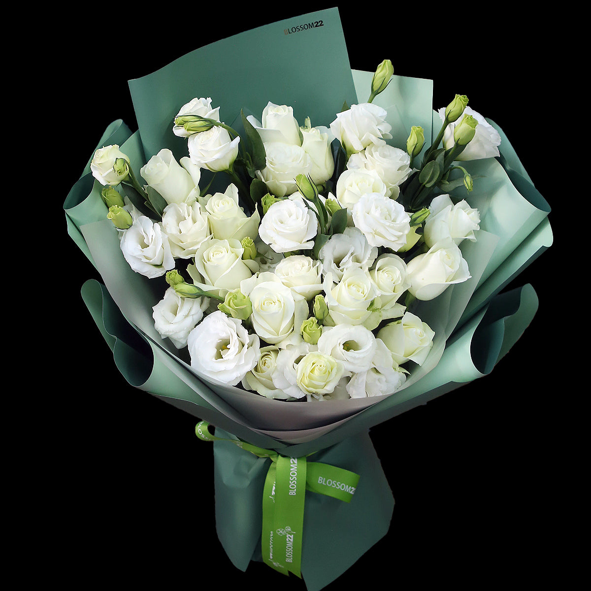 White Rose & Eustoma Bouquet 白玫瑰及桔梗花束