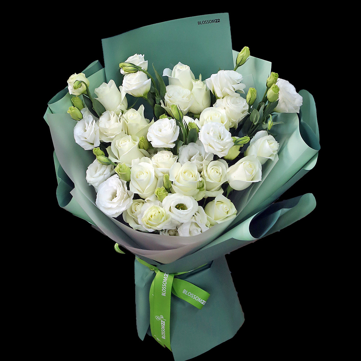 White Rose & Eustoma Bouquet 白玫瑰及桔梗花束