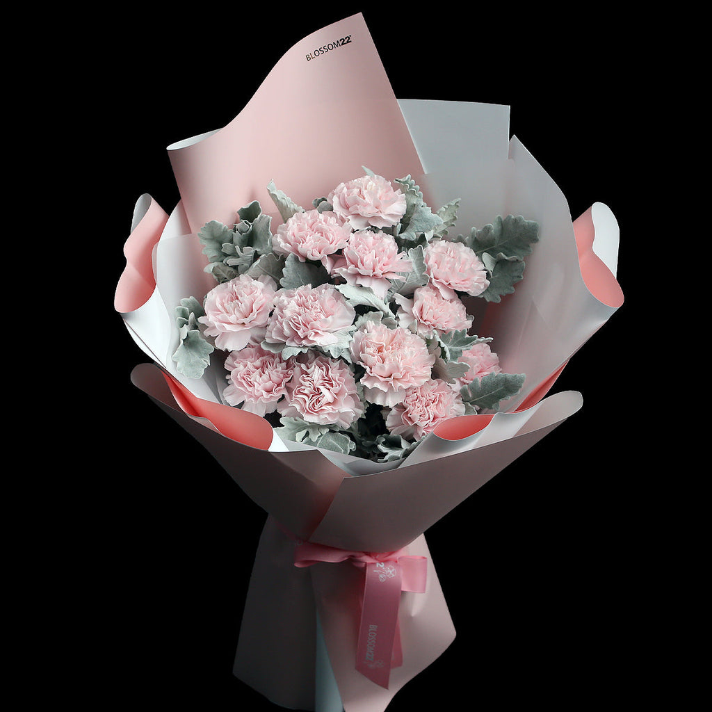 12枝 粉色康乃馨鮮花束｜12 Pink Carnation Bouquet （母親節花束)