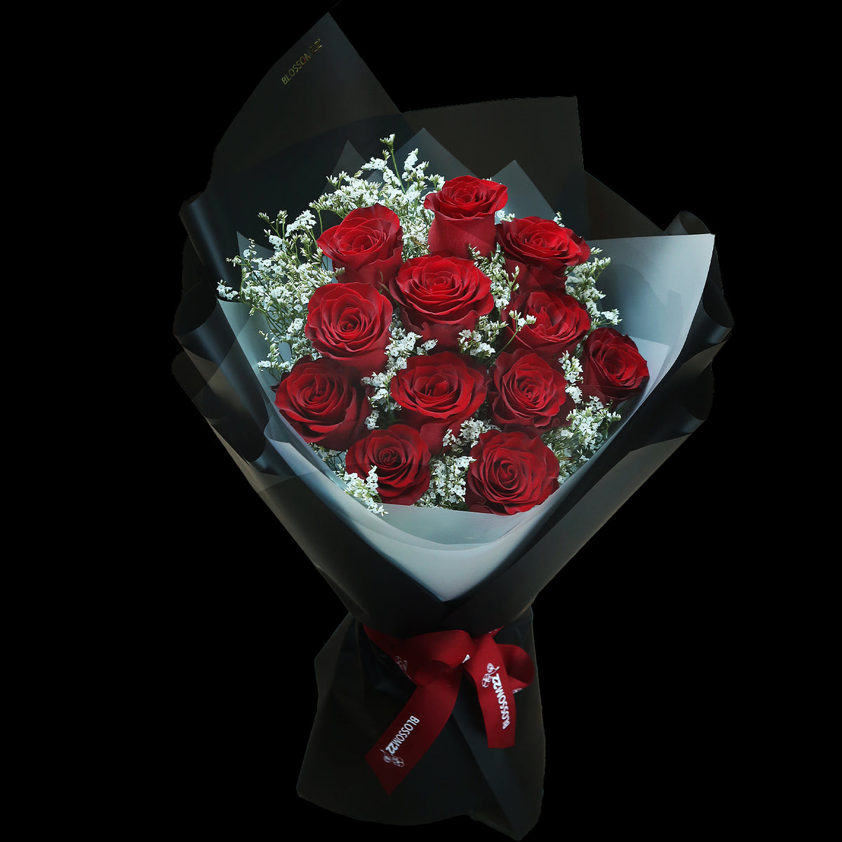 12枝 紅玫瑰鮮花束｜12 Red Roses Bouquet (520花束)