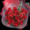 12枝 紅玫瑰蠟梅鮮花束｜12 Red Roses Wax Flower Bouquet（情人節花束)