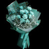 12枝 蒂芬妮藍康乃馨蠟梅花束｜12 Tiffany Blue Dyeing Carnation Wax Flower bouquet