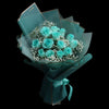 12枝 蒂芬妮藍玫瑰花束｜12 Tiffany Blue Dyeing Rose bouquet（情人節花束）