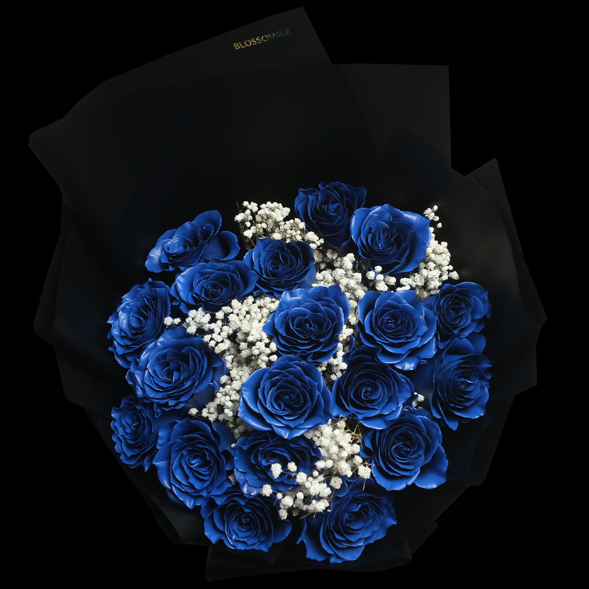 19枝 貴族藍玫瑰花束｜19 Navy Blue Dyeing Rose bouquet fresh bouquet 鮮花束 BLOSSOM22