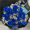 19枝 貴族藍玫瑰花束｜19 Navy Blue Dyeing Rose bouquet