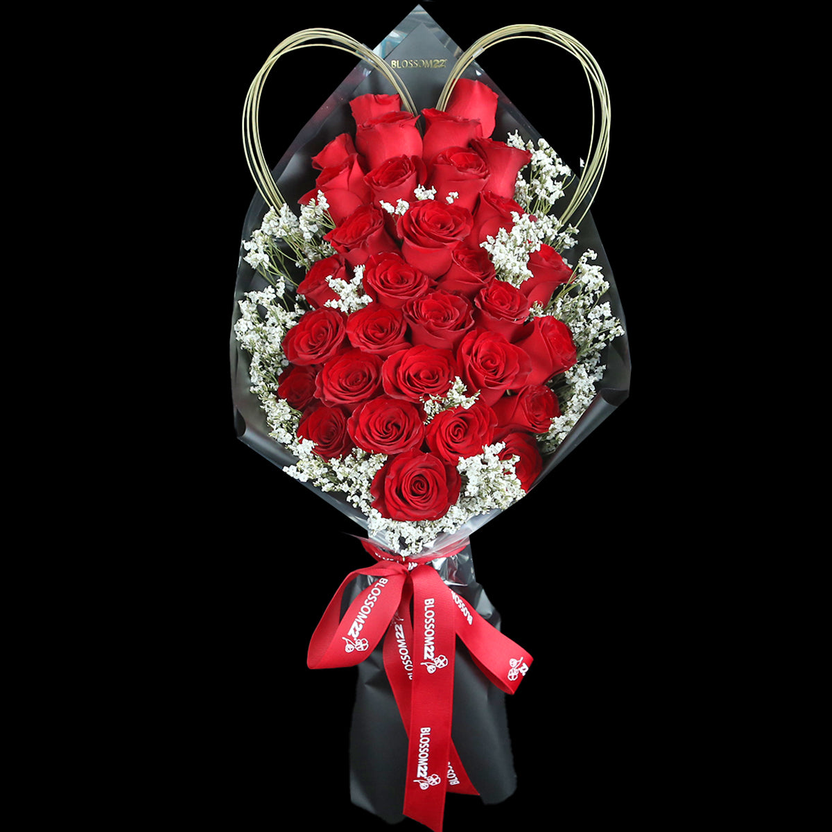 29枝 紅玫瑰花束 ｜29 Red Roses Bouquet (Red in Black）