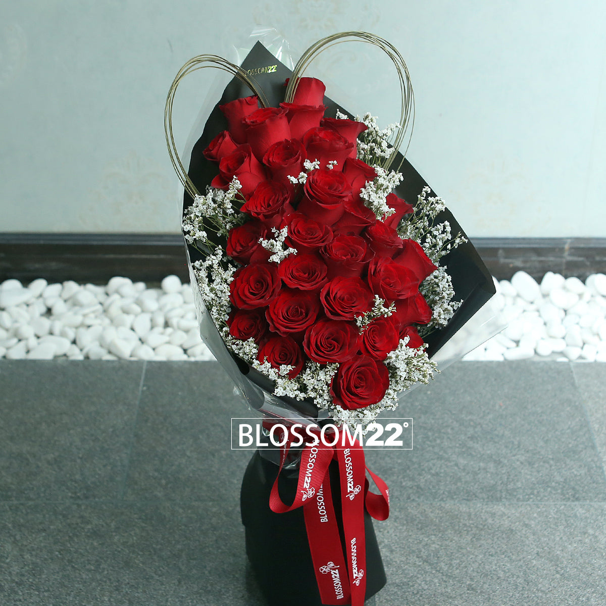 29枝 紅玫瑰花束 ｜29 Red Roses Bouquet (Red in Black）