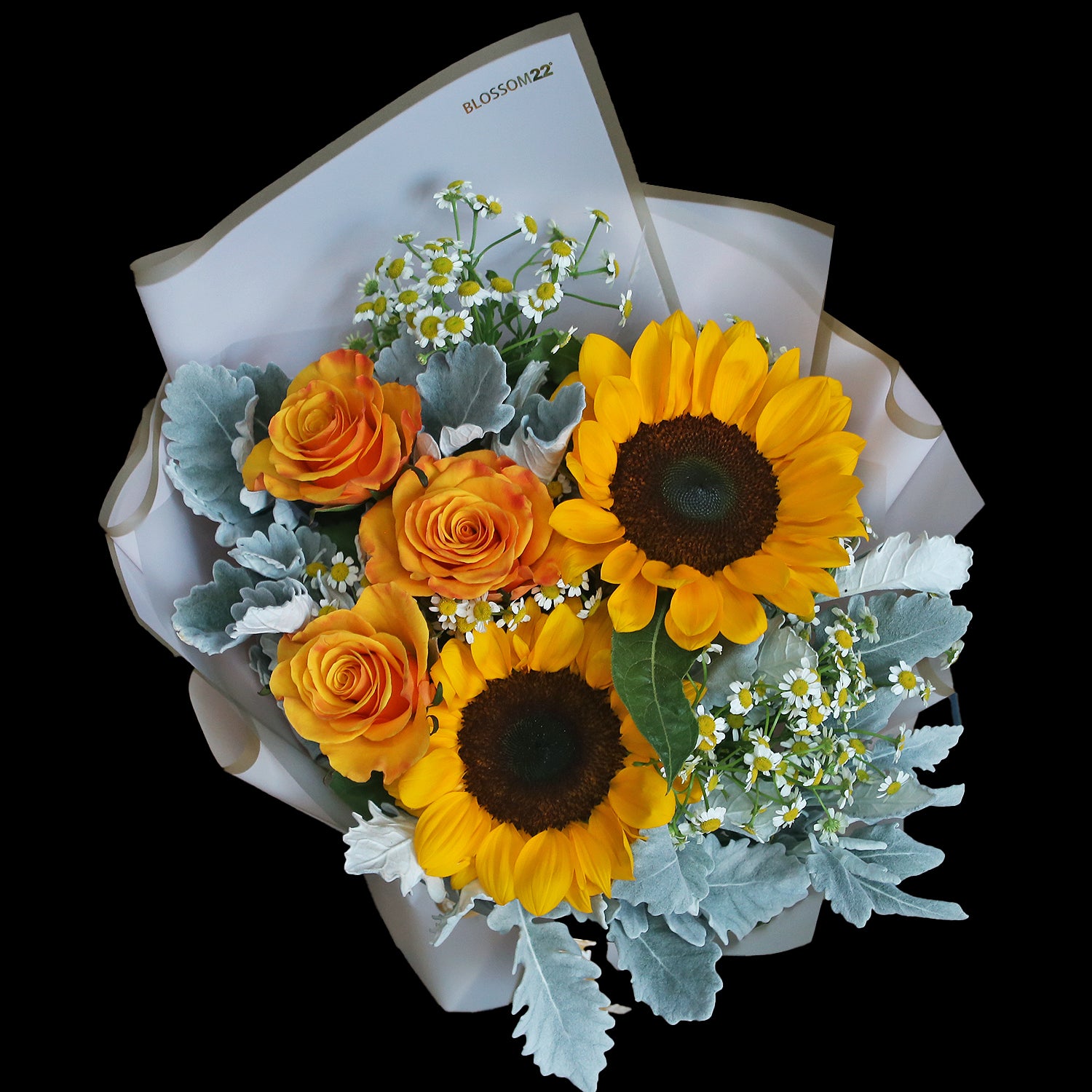 花卉2 2 太陽花玫瑰花束Sun Flower & Rose Bouquet （母親節花束