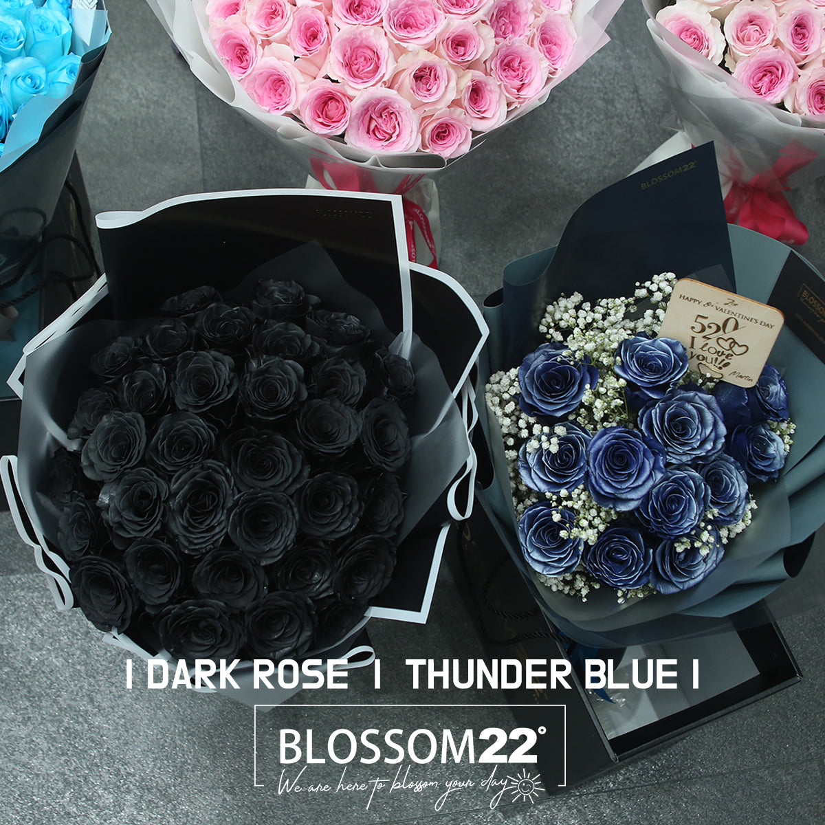 33 Dyeing Dark Roses Bouquet / 33 染黑玫瑰花束