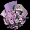 33枝 紫玫瑰及繡球花束｜33 Purple Roses & Hydrangea Bouquet（情人節花束)