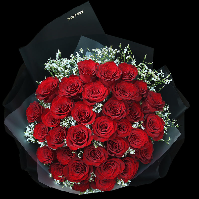 33枝 紅玫瑰花束｜33 Red Roses Bouquet (Luxury Wrap)