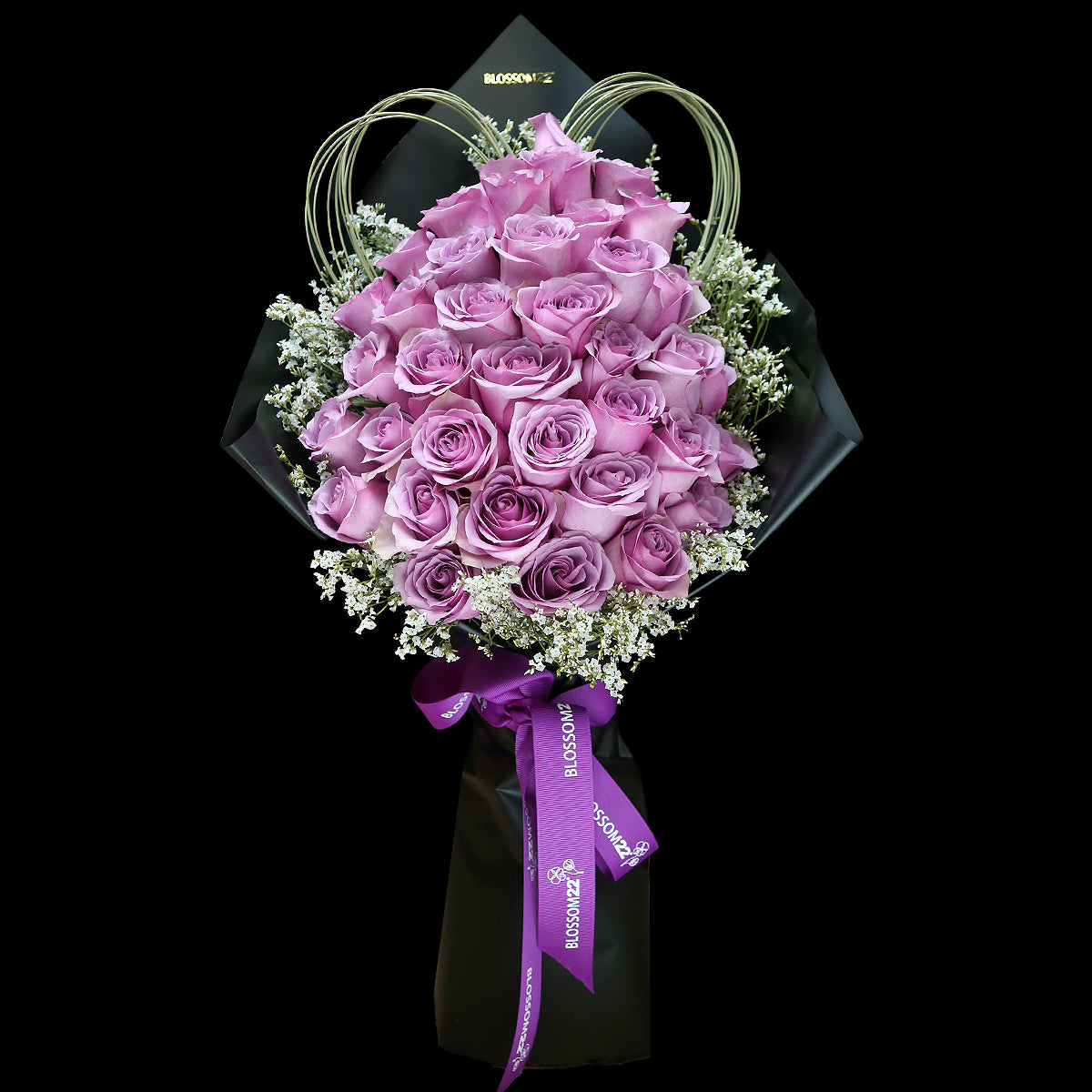 39枝 紫玫瑰花束｜39 Purple Roses bouquet (Slim Wrap）