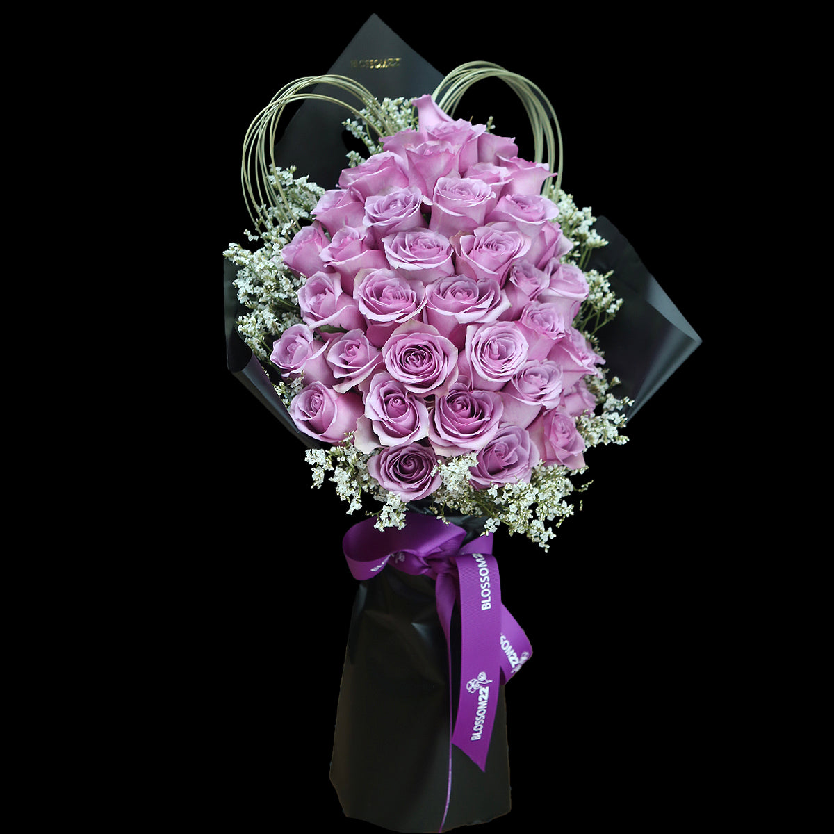 39枝 紫玫瑰花束｜39 Purple Roses bouquet (Slim Wrap）