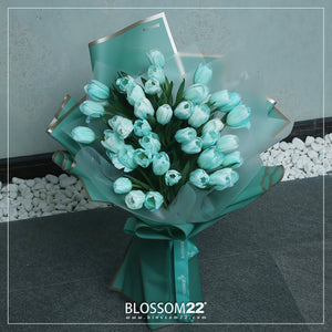 39枝 蒂芬妮鬱金香花束 ｜39 Tiffany Blue Tulips Bouquet