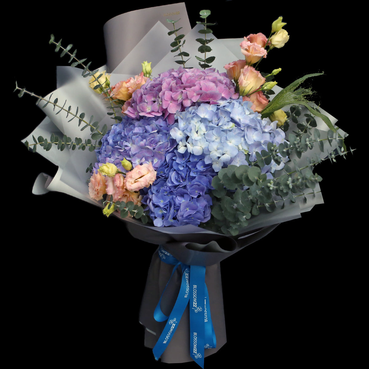 4 繡球洋桔梗花束｜4 Hydrangea Eustoma Bouquet – Blossom22°