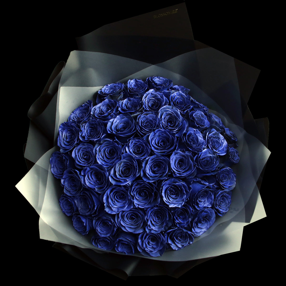 52枝 貴族藍玫瑰求婚花束｜52 Navy Blue Dyeing Roses Bouquet