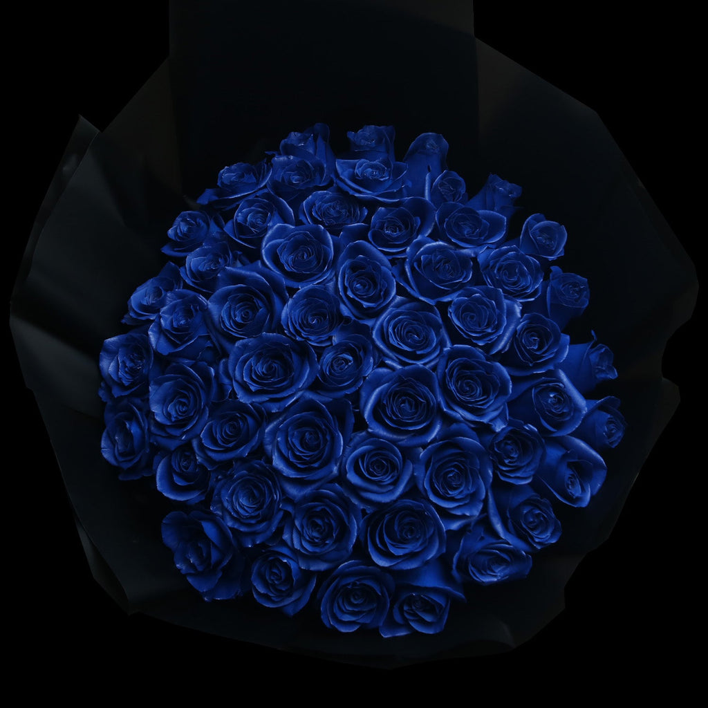 52枝 貴族藍玫瑰求婚花束｜52 Navy Blue Roses Bouquet 花束 bouquet 鮮花束 Blossom22°