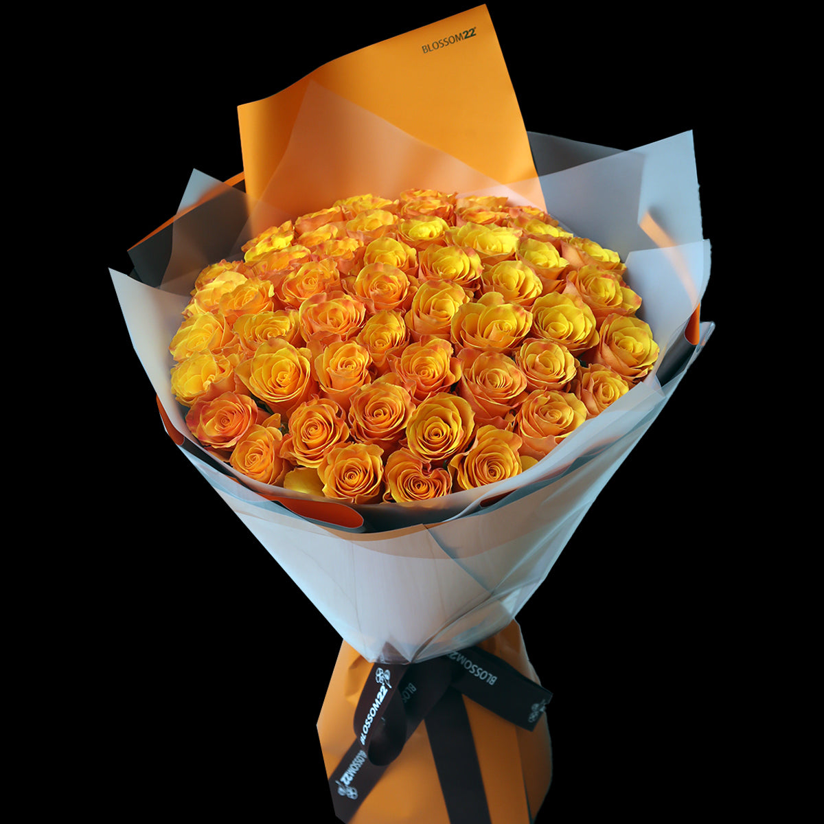 52枝 橙玫瑰求婚花束｜52 Orange Roses Bouquet