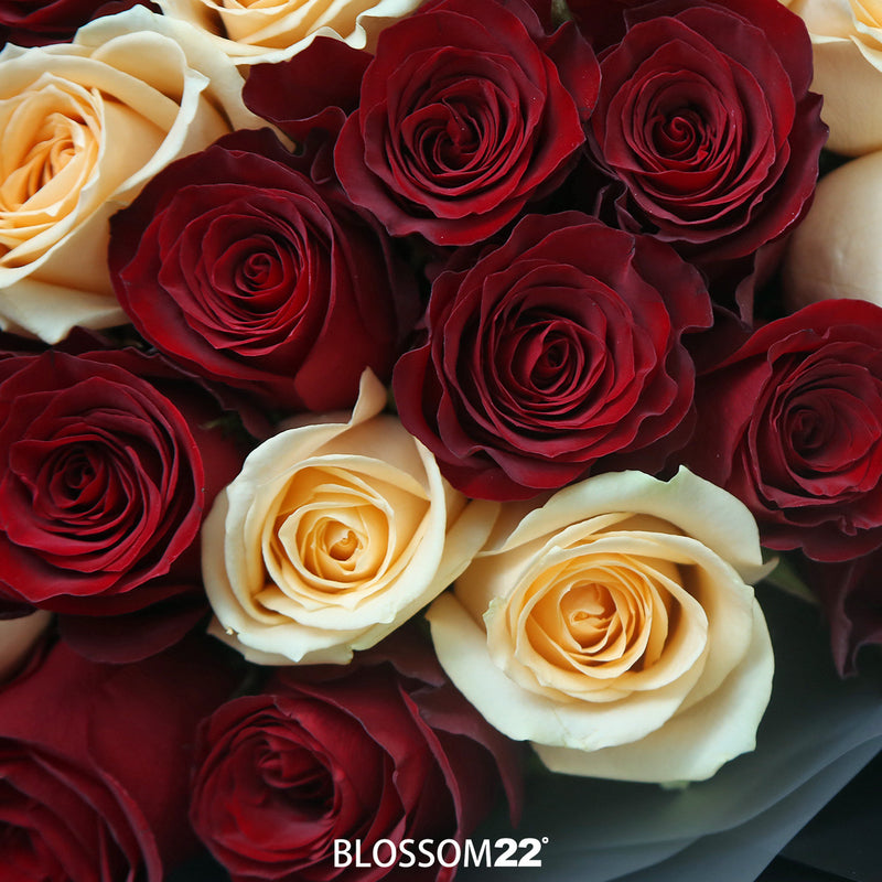 52枝 紅及香檳玫瑰求婚花束｜52 Red Champagne Roses Signature Bouquet