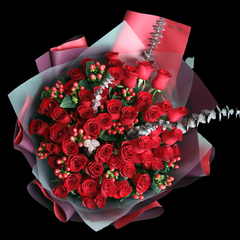 52枝 紅玫瑰豪華版求婚花束｜52 Red Roses Luxary Wrap Bouquet (52Red+)