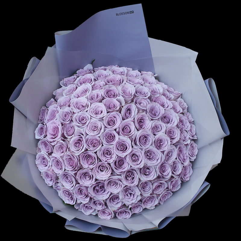 99枝 淺紫玫瑰求婚花束｜99 Light Purple Roses Bouquet (99 Ocean Song)