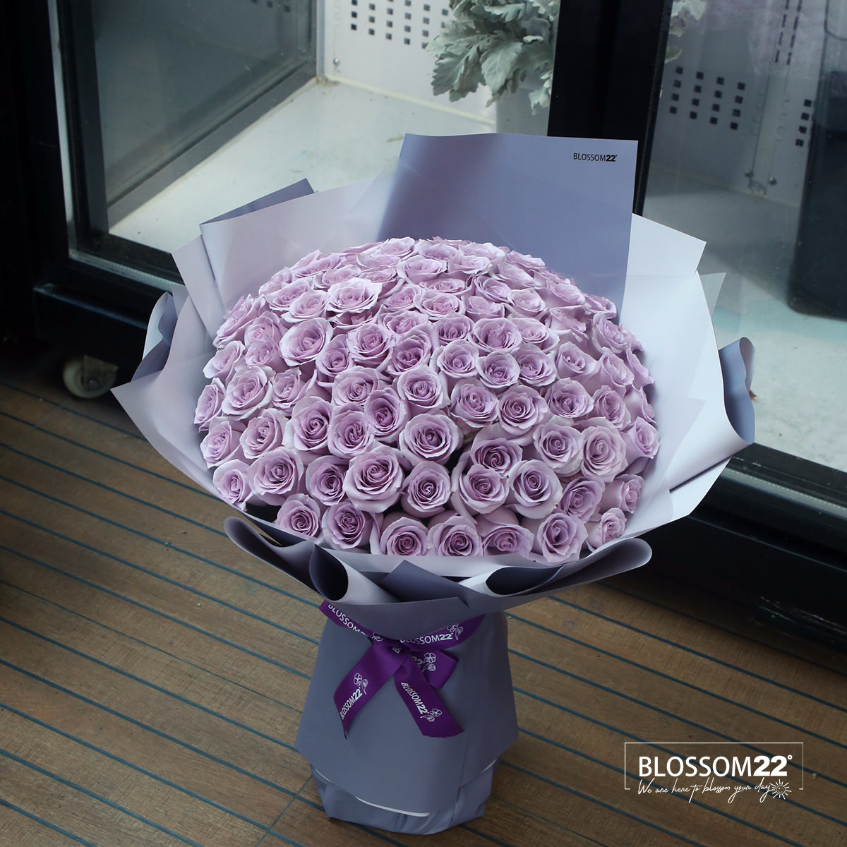 99枝 淺紫玫瑰求婚花束｜99 Light Purple Roses Bouquet (99 Ocean Song)