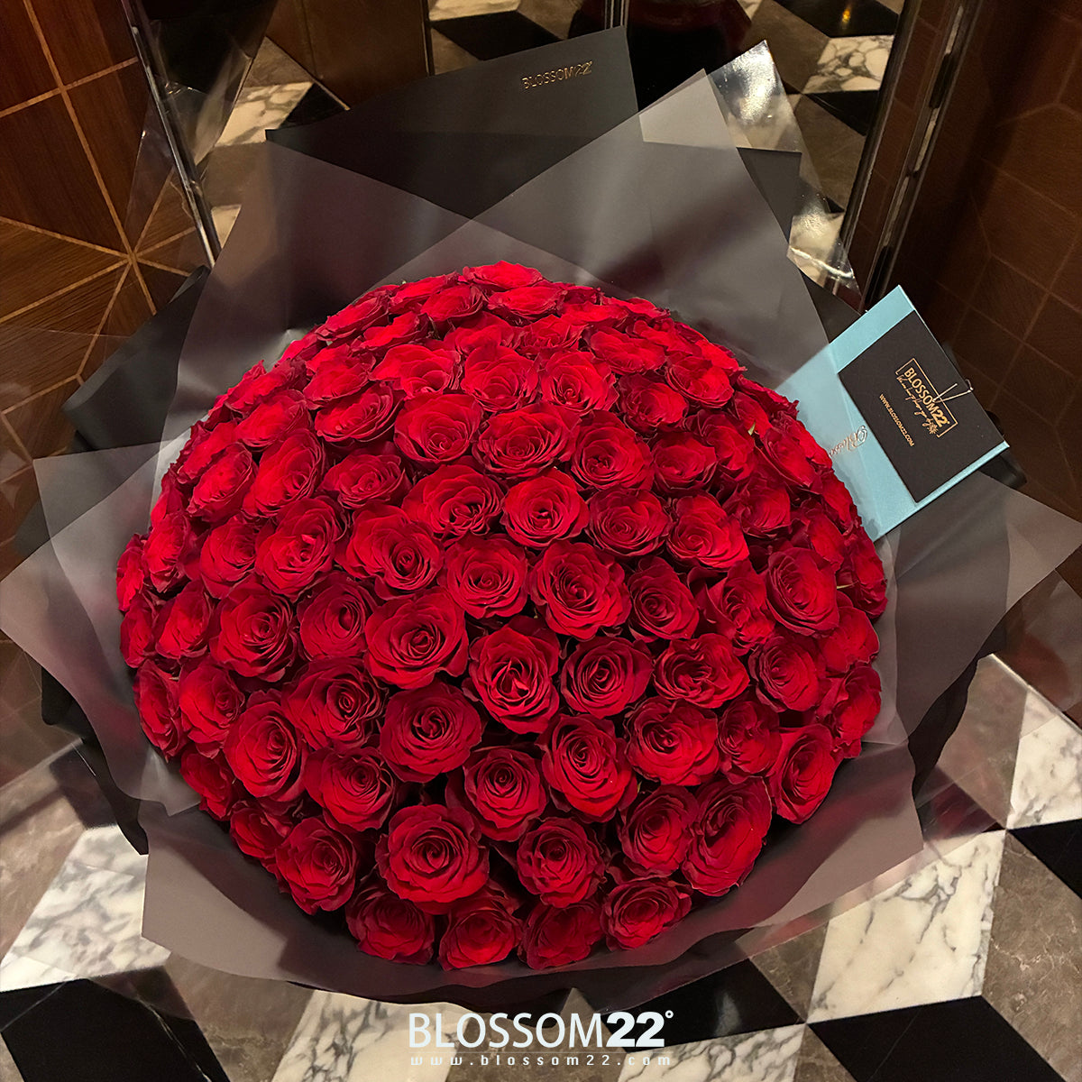 99枝 紅玫瑰求婚花束  99 Red Roses Bouquet｜求婚花束