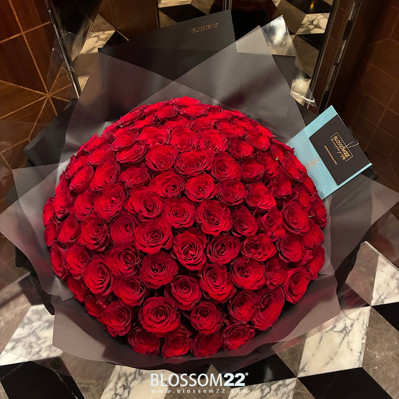 99枝 紅玫瑰求婚花束  99 Red Roses Bouquet｜求婚花束