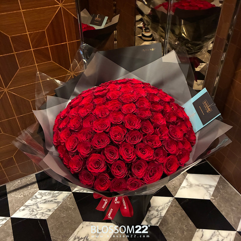 99枝 紅玫瑰求婚花束  99 Red Roses Bouquet｜求婚花束