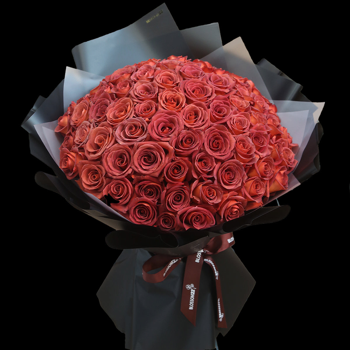 99枝 磚紅玫瑰花束｜99 Brick Red Roses Bouquet（Amaretto 99）