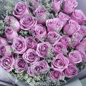 33枝 紫玫瑰花束｜33 Purple Roses Bouquet（情人節花束）