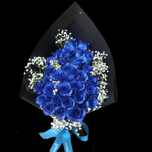 29枝 貴族藍玫瑰花束｜29 Navy Blue Dyeing Roses Bouquet fresh bouquet 鮮花束 BLOSSOM22