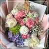 19枝 粉白康乃韾繡球花束｜19 Pink & White Carnation with Hydrangea(Motherly Love)母親節花 fresh bouquet 鮮花束 BLOSSOM22