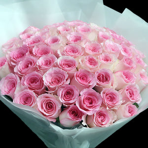 52枝 粉芯奧斯汀庭園玫瑰｜52 Pink Mandala Austin Garden Rose (情人節花束）