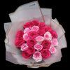桃紅及奧斯汀玫瑰花束｜Hot Pink ＆ Pink Austin Rose Bouquet